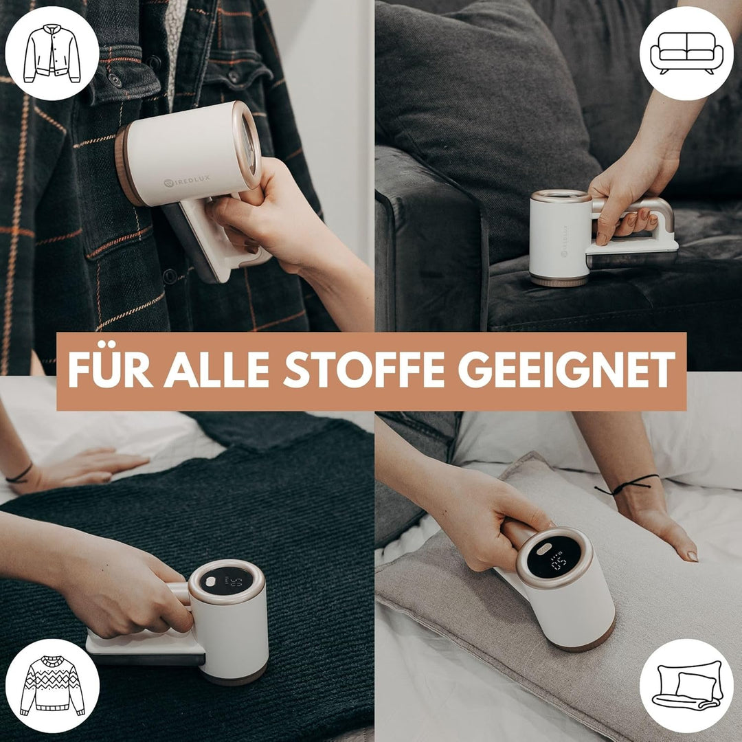 Fusselrasierer Elektrisch WiredLux - Wiederaufladbarer Fusselentferner für Kleidung &amp; Möbel - Einste
