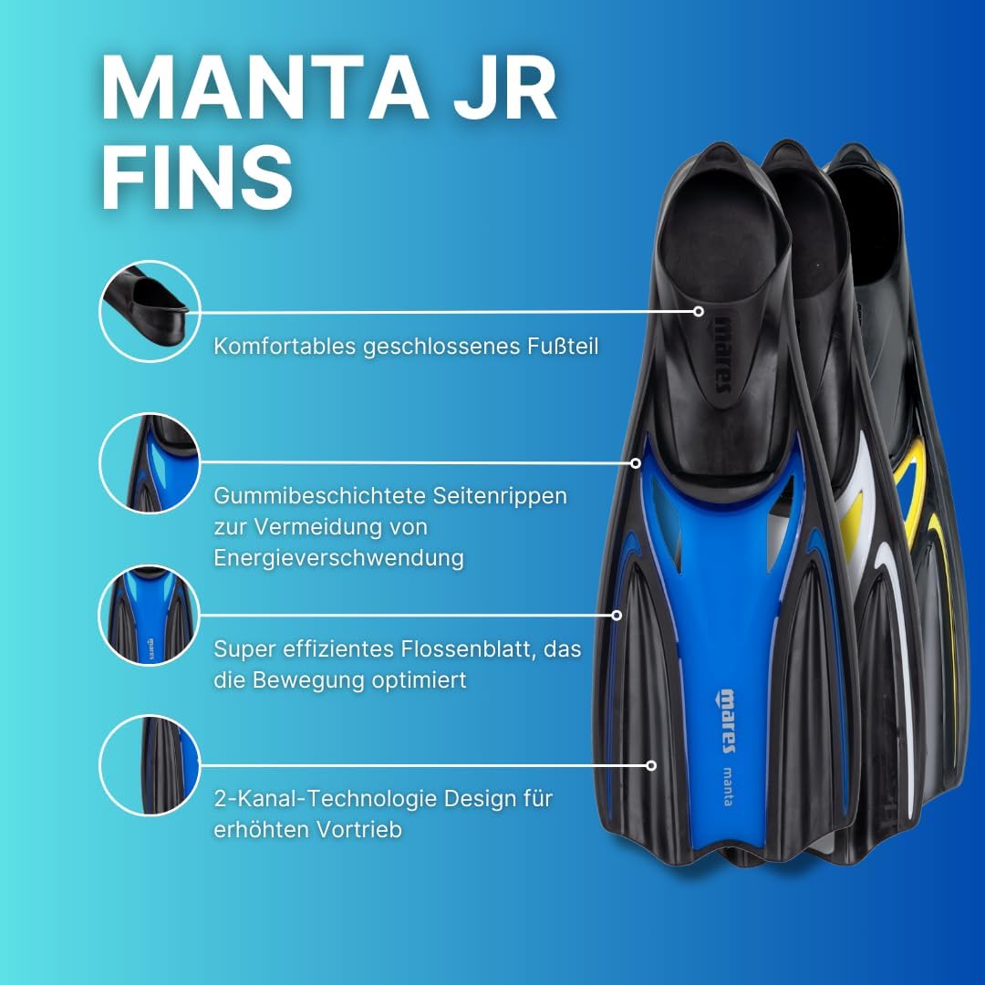 Mares Flosse Manta Junior Weiss 31/33, Weiss 31/33