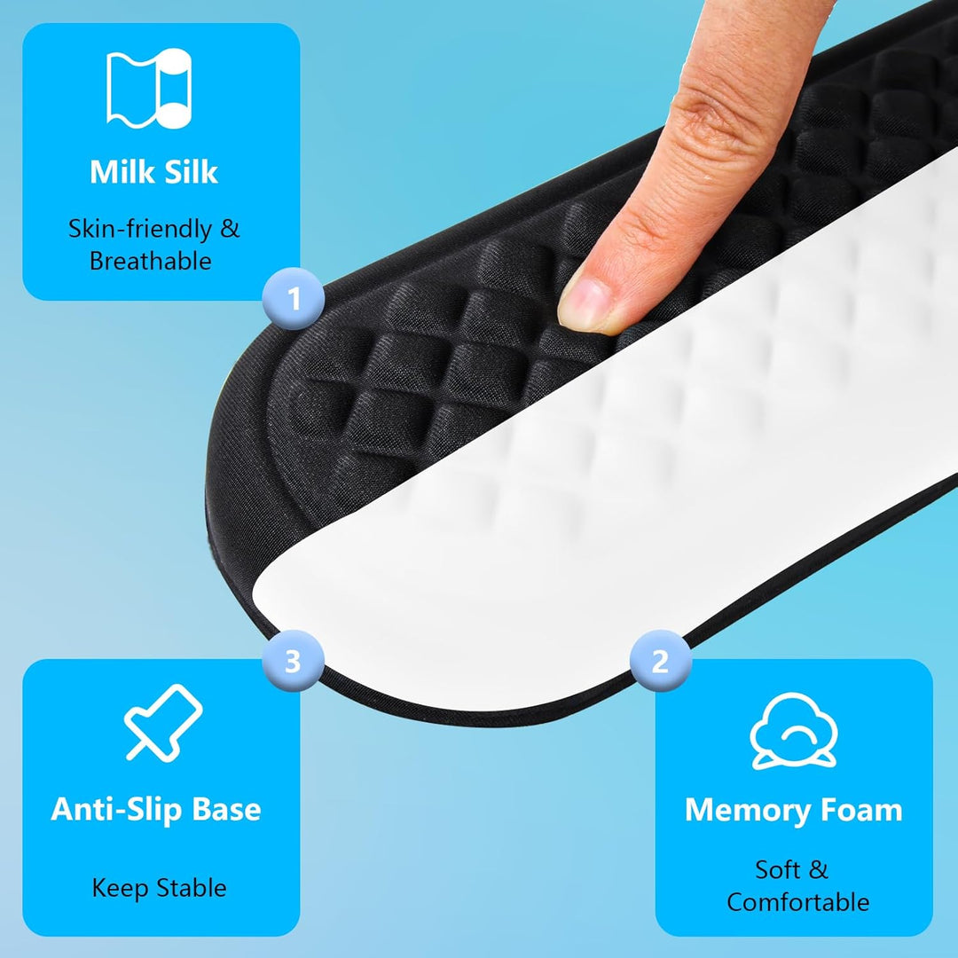 ELZO Handgelenkauflage für Tastatur, Ergonomisches Wrist Rest Memory Foam Handgelenkstützen, für Bür