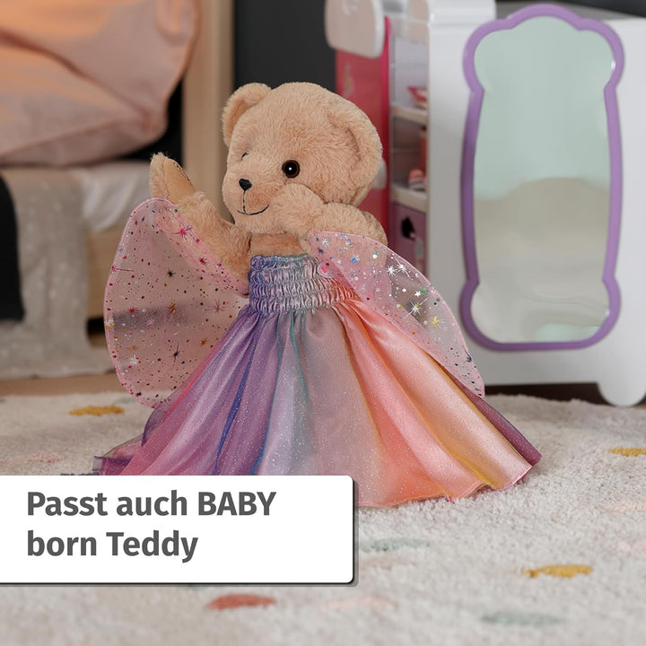 Baby Born Regenbogenkleid, Puppenkleid mit Flügeln und Glitzer für 43cm Puppen, 836132 Zapf Creation