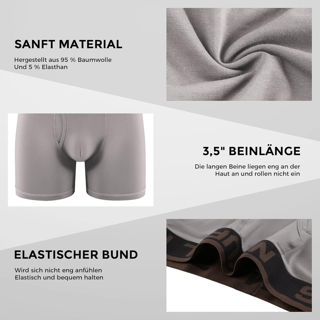 Lovemist Baumwolle Boxershorts Herren Klassische Ausgabe Boxershorts Männer Unterwäsche Pack M A:meh