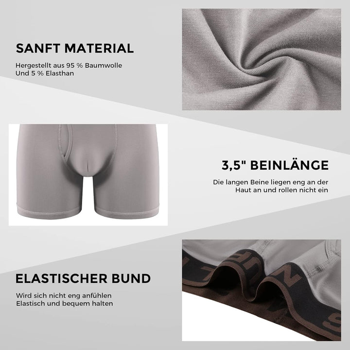 Lovemist Baumwolle Boxershorts Herren Klassische Ausgabe Boxershorts Männer Unterwäsche Pack S A:meh