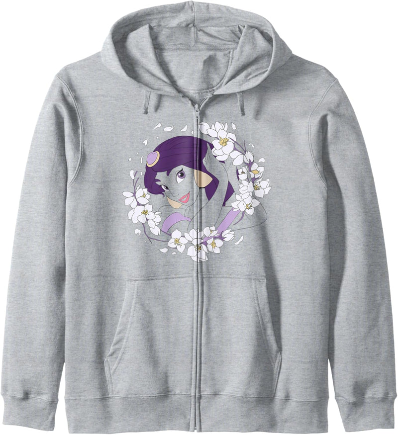 Disney Aladdin Jasmine Happy Floral Portrait Kapuzenjacke