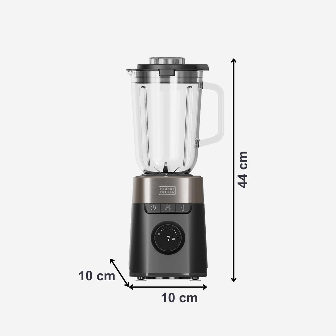 Black+Decker - Standmixer BXJB1201E 2200W | 2,2L Glasbehälter | 8 Geschwindigkeiten | 6 Edelstahlkli