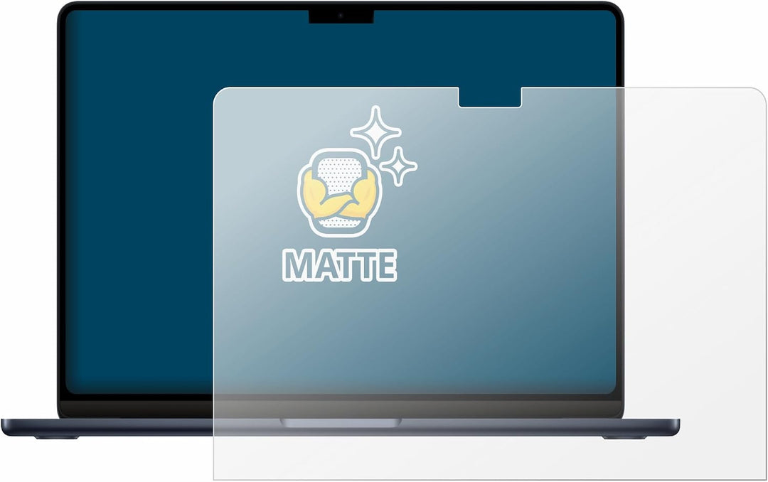 BROTECT Entspiegelungs-Schutzfolie für Apple MacBook Air 13" M3 2024 Matte Displayschutz-Folie, Anti