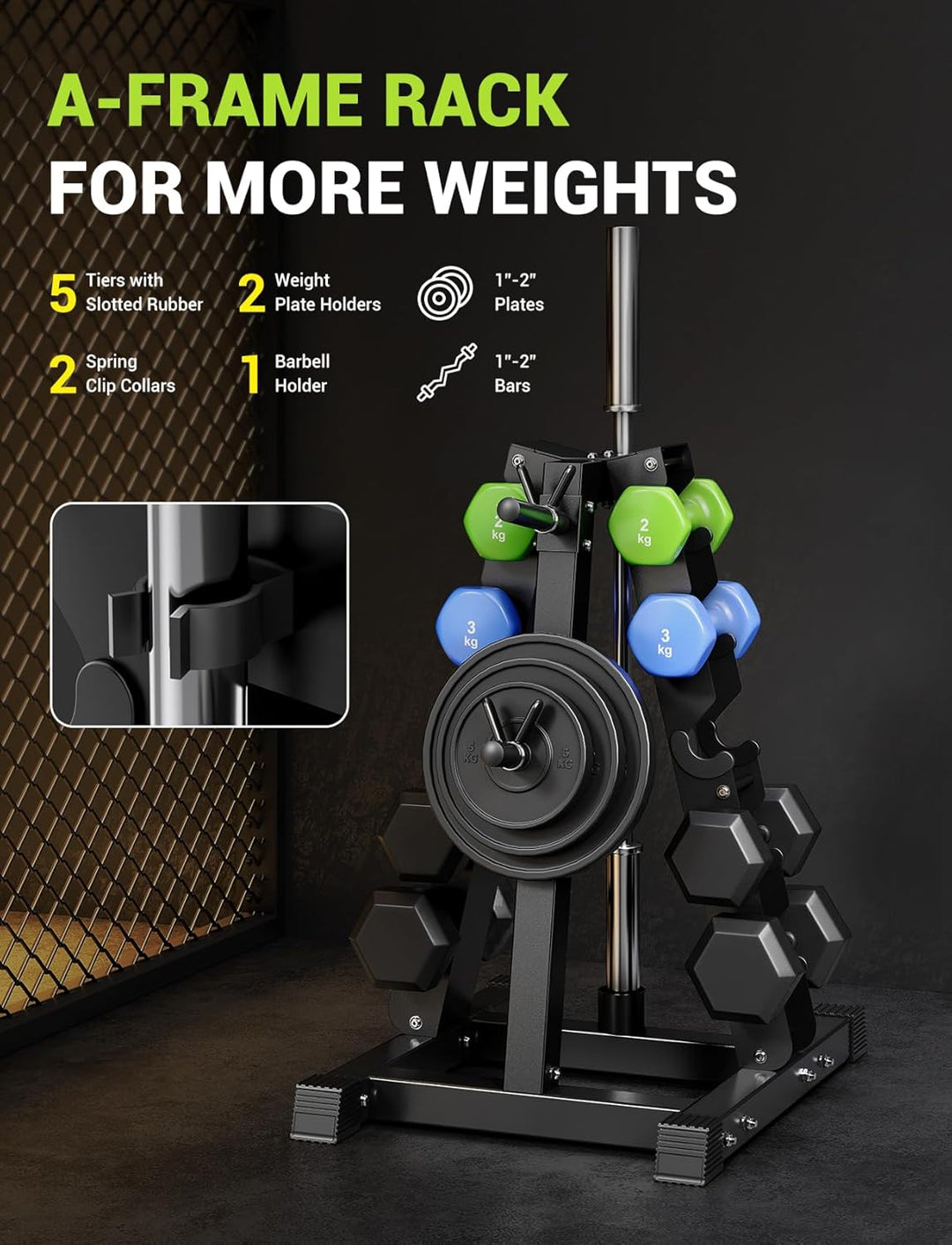 Dripex 3/5 Ebenen hantelständer kurzhanteln, Passend zu Hanteln, Kettlebells, Langhanteln, Max.500kg