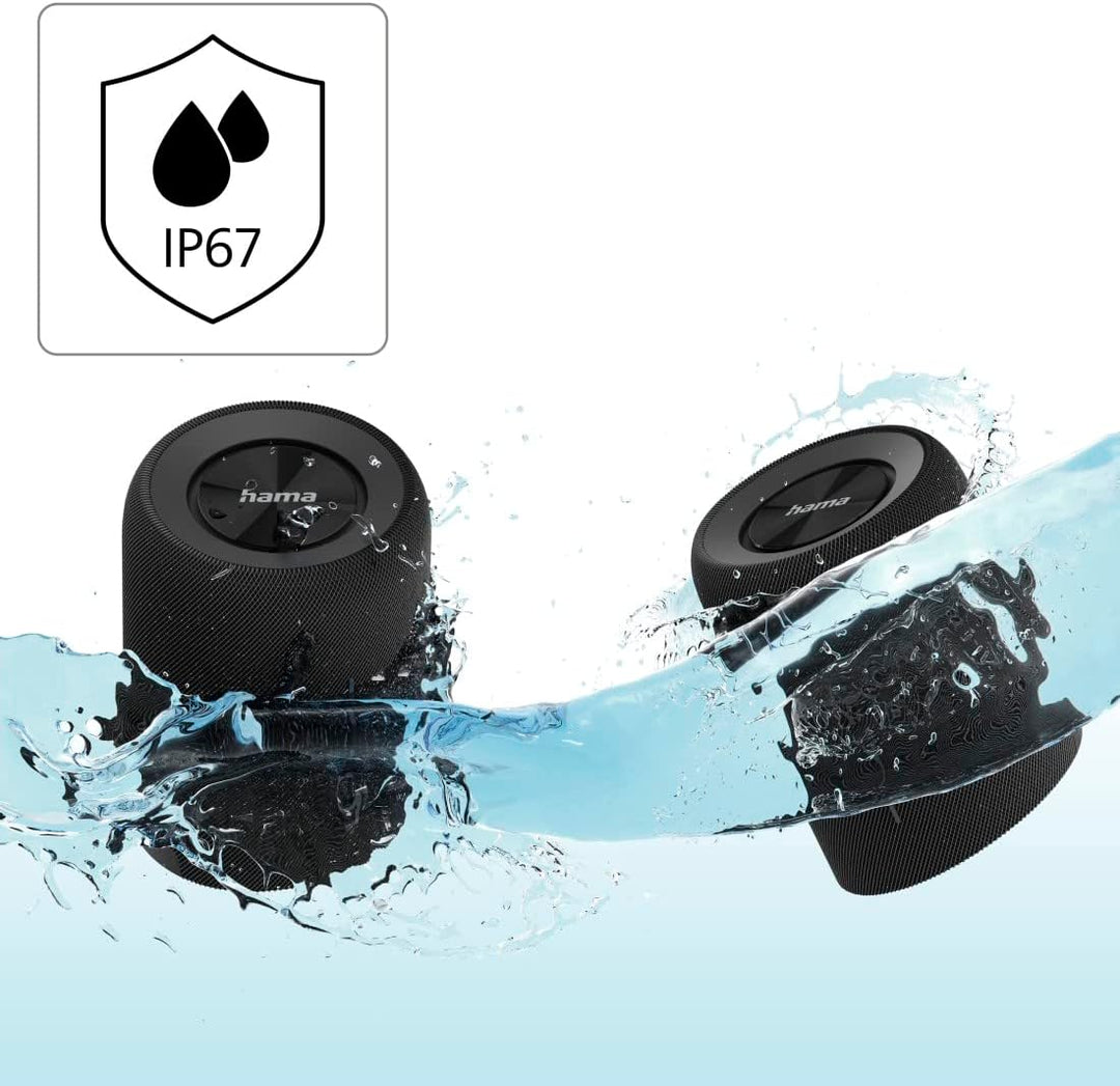 Hama 2in1 Bluetooth-Lautsprecher-Set Twin 3.0 wasserdicht 30W (teilbares Speaker-Set kabellos, 2 tra