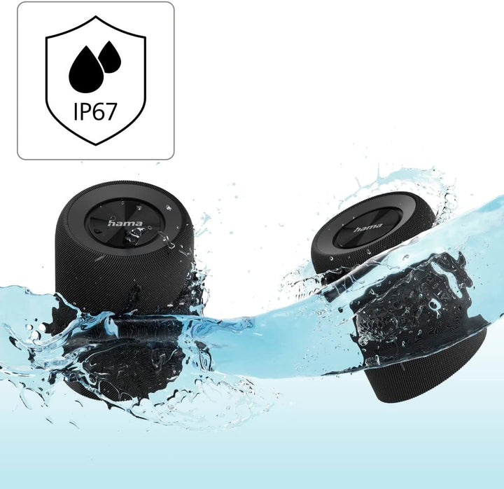 Hama 2in1 Bluetooth-Lautsprecher-Set Twin 3.0 wasserdicht 30W (teilbares Speaker-Set kabellos, 2 tra