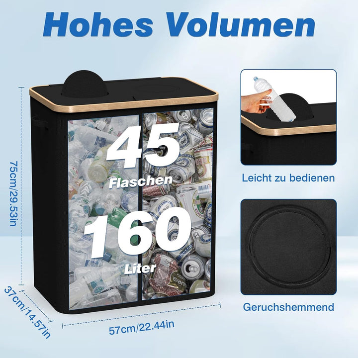 Pfandflaschen Sammelbehälter, Pfandflaschen Behälter, 160L Pfandflaschen Aufbewahrung, Flaschensamml