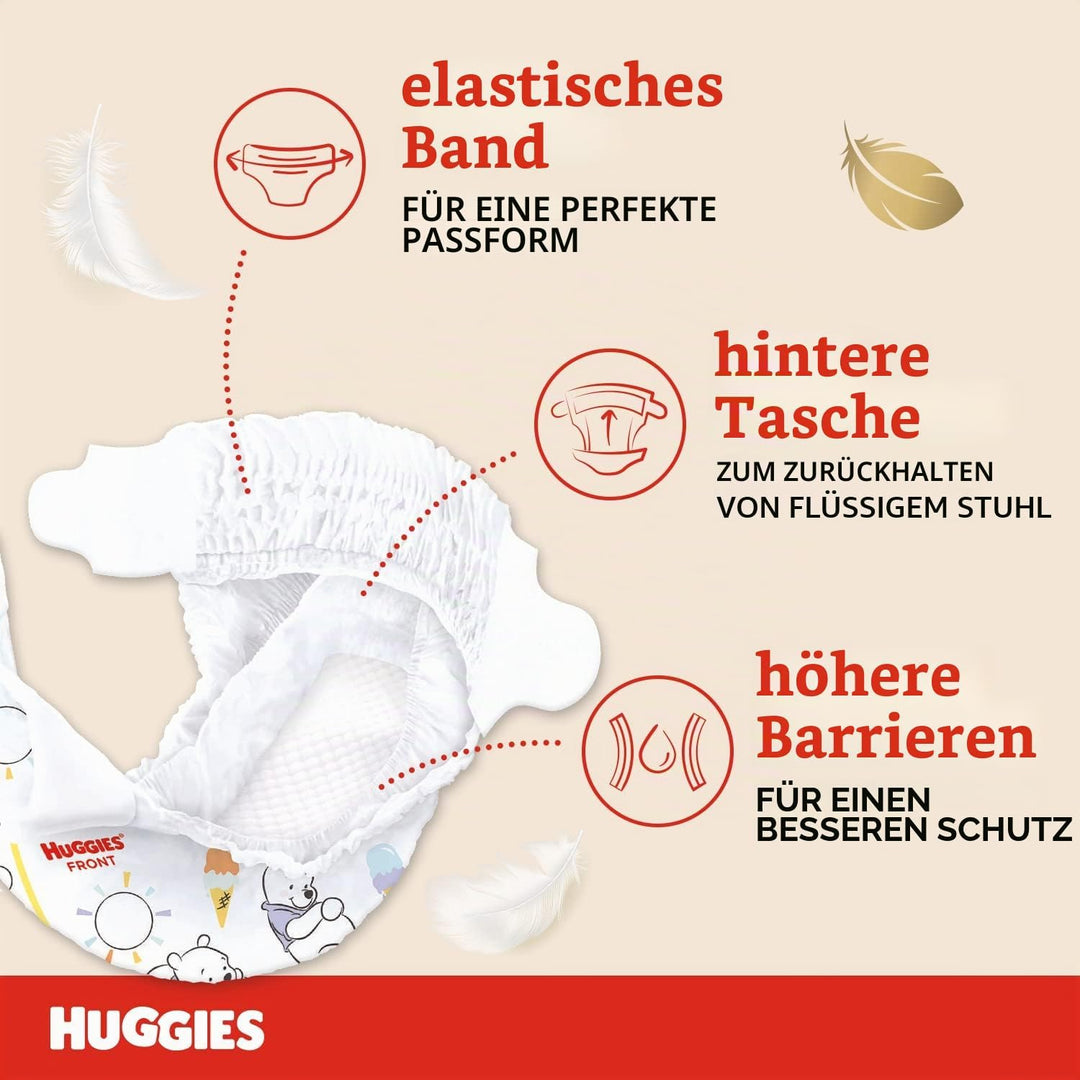 Huggies Extra Care Bebè Windeln, Grösse 1 (2-5 kg), 160 Stück Grösse 1 (160 Stück) 1, Grösse 1 (160