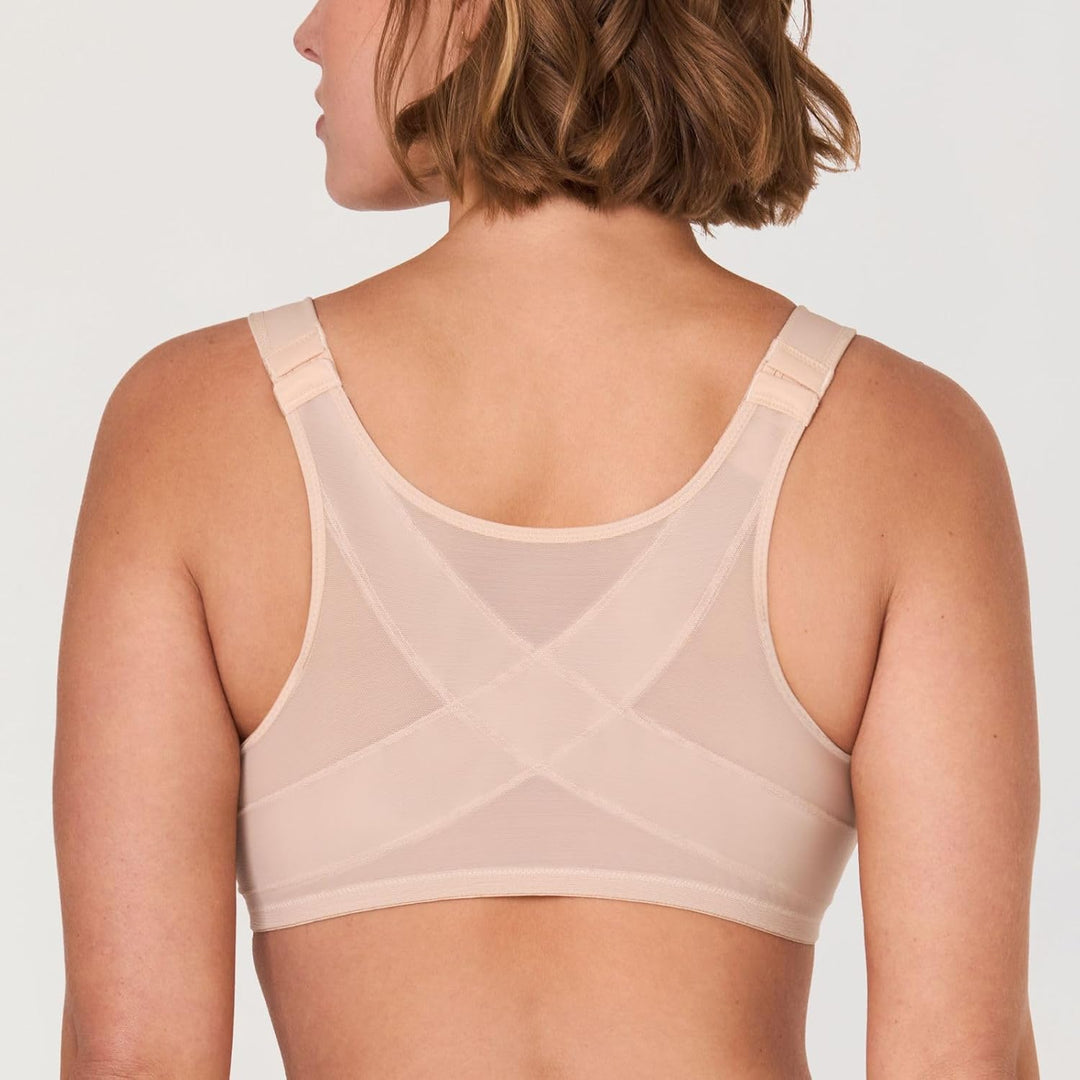 DELIMIRA Damen Haltungskorrektur BH mit Vorderverschluss BH Grosse Brüste Starker Halt mit Bügel Sof