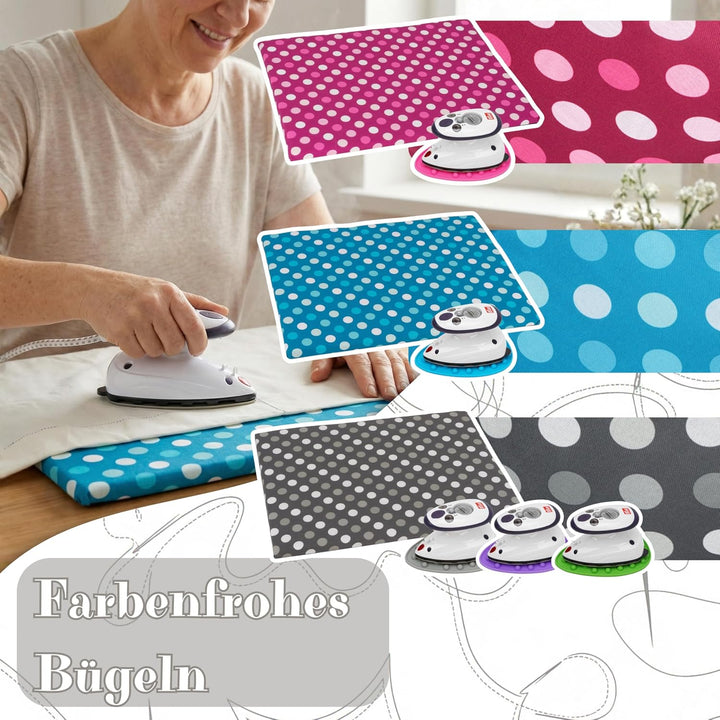 SEMPLIX Bügel Set – Bügelunterlage mit rutschhemmender Rückseite 30 x 40 cm, Mini Bügeleisenablage 1