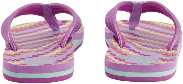 Reef Mädchen Kids Ahi Flipflop, Lavender Hearts