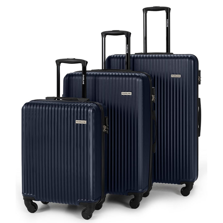 FASSLINE Kofferset 3 stück, Trolley Set Handgepäck und Reisegepäck, Kabinenkoffer, Mittel und Grosse