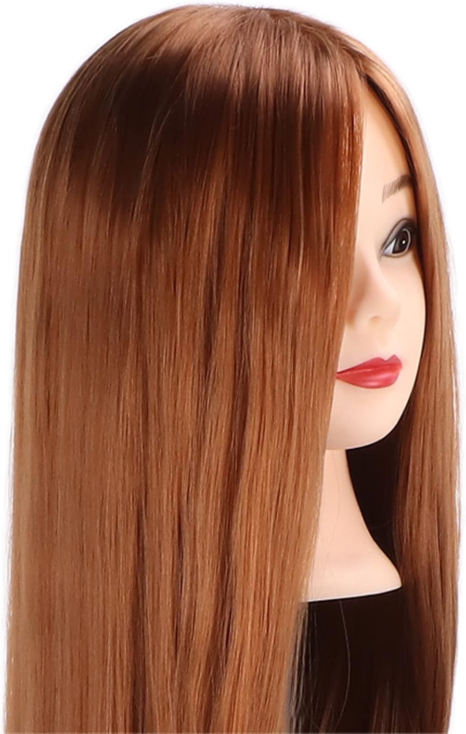 Friseur Mannequin -Kopf Zum Styling und Flechten mit Hellbraunem Haar und Make -up Ideal für das Tra