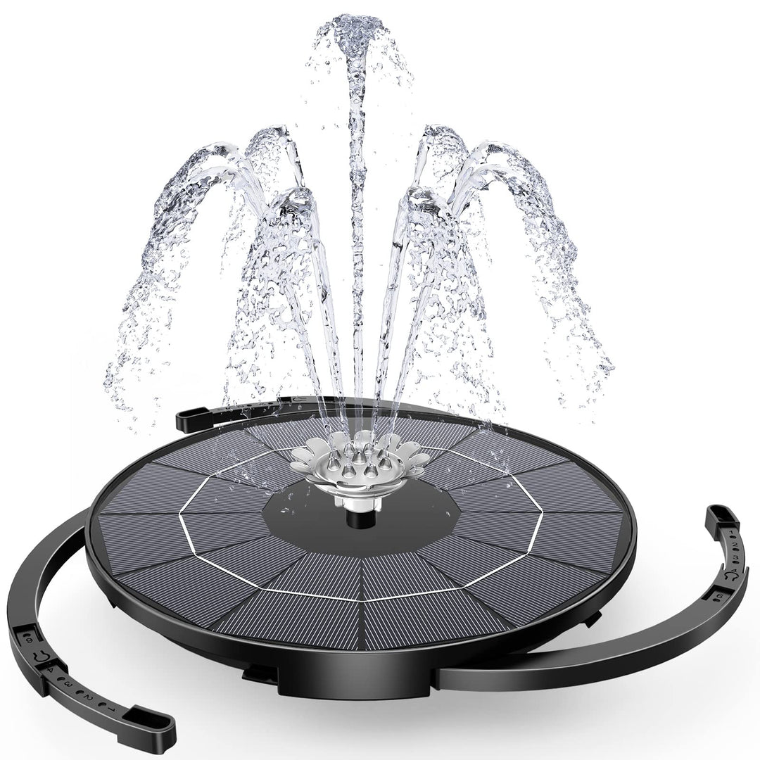 AMZtime Solar Springbrunnen 3,5W für Aussen mit 3M Kabel,Aufrüstung Solarbrunnen für Draussen mit 8