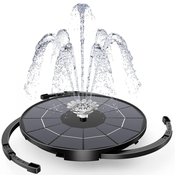 AMZtime Solar Springbrunnen 3,5W für Aussen mit 3M Kabel,Aufrüstung Solarbrunnen für Draussen mit 8