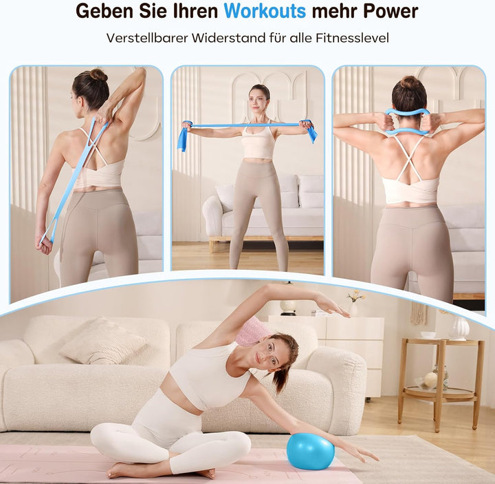 Pilates Set 13 Stück Home Pilates Essentials Workout Set ,13" /33CM Pilates Ringe, 10" /25CM Pilates