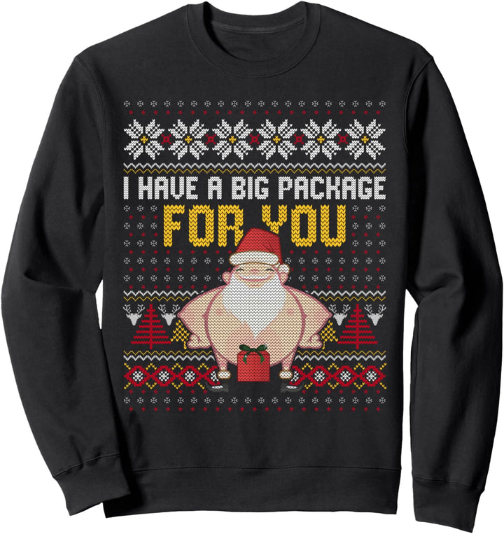 Ich habe ein grosses Paket für dich Hässliche Weihnachten Sweatshirt