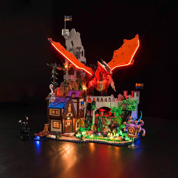 Fernbedienung Licht-Kit für Lego 21348 Dungeons & Dragons: Red Dragon's Tale (Nicht Lego), Led Beleu