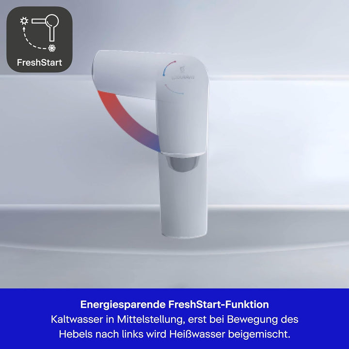 Duravit No.1 Waschtischarmatur, Grösse M (Auslauf Höhe 117 mm), Wasserhahn Bad mit Zugstangen-Ablauf