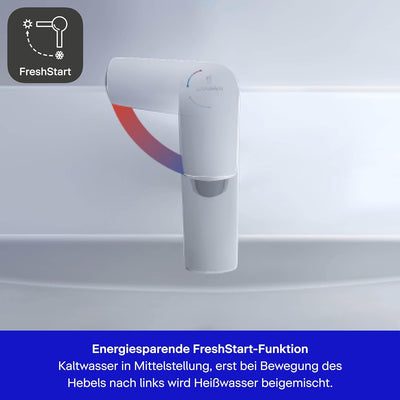 Duravit No.1 Waschtischarmatur, Grösse M (Auslauf Höhe 117 mm), Wasserhahn Bad mit Zugstangen-Ablauf