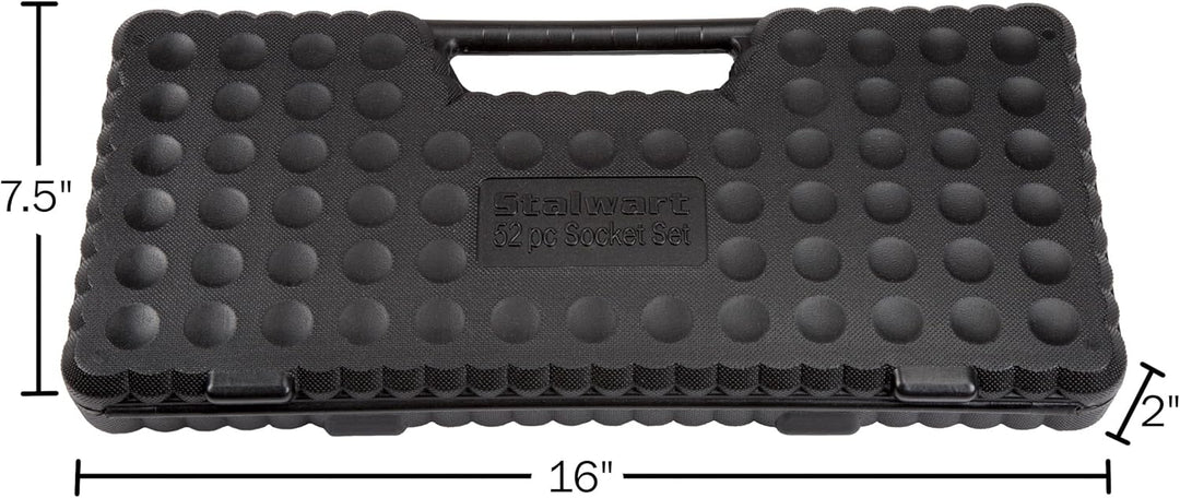 Stalwart 75-HT3014 SAE und metrisches Steckschlüssel-Set, 1/4, 3/8 und 1/2 Zoll, 52-teilig 52 Teile,
