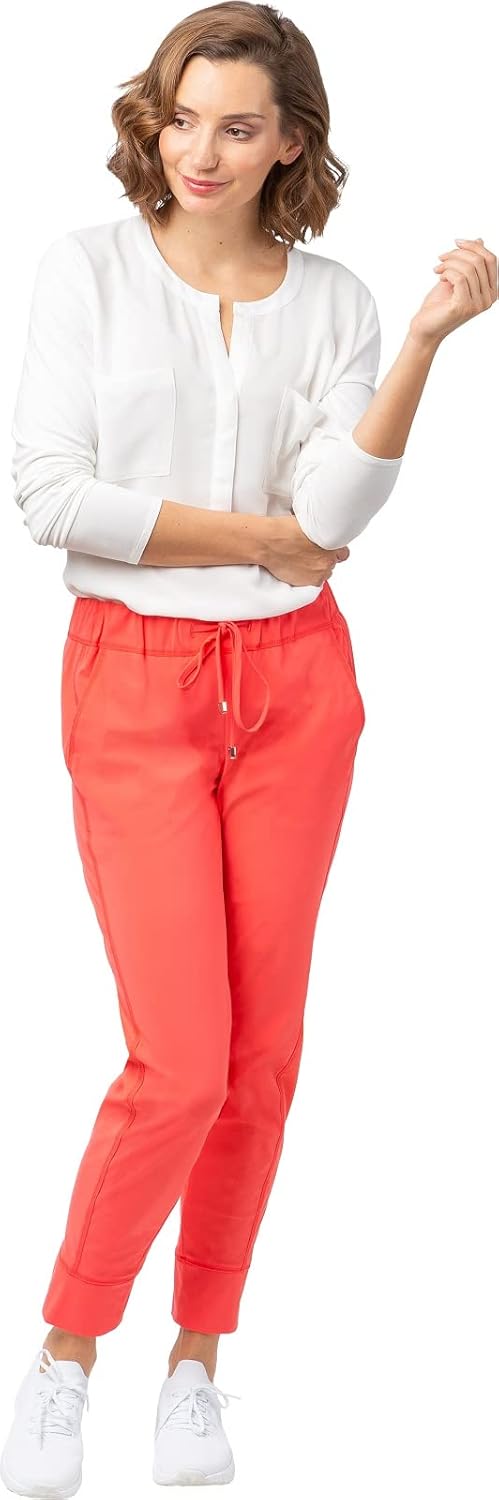 Stehmann, Roxana-748 Jogg Pant in Ultra Light High-Teg-Bi-Stretch Poppy Red 48, Poppy Red 48