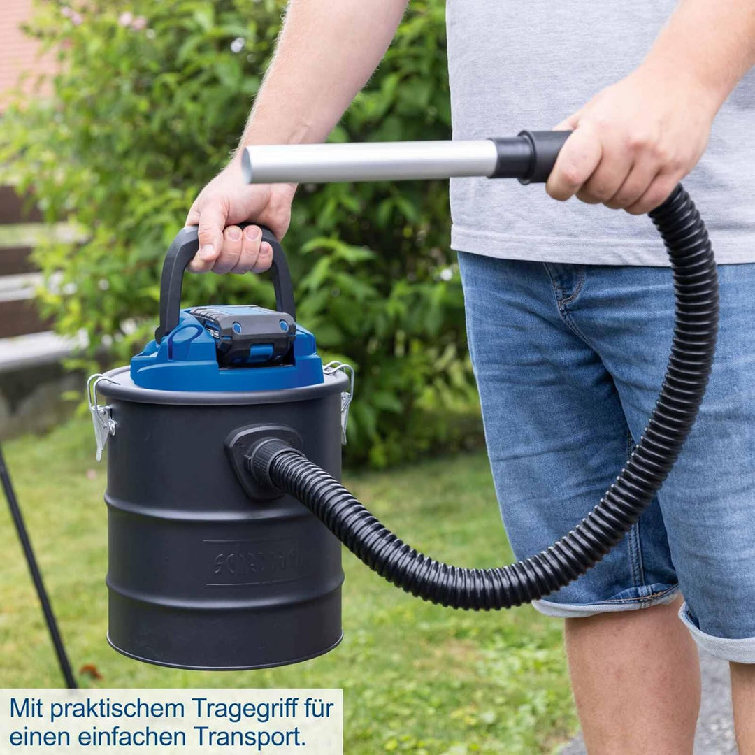 Scheppach Akku Aschesauger C-AVC15-X | 10kPa Saugleistung | 15L Behältervolumen | 1m Schlauchlänge |