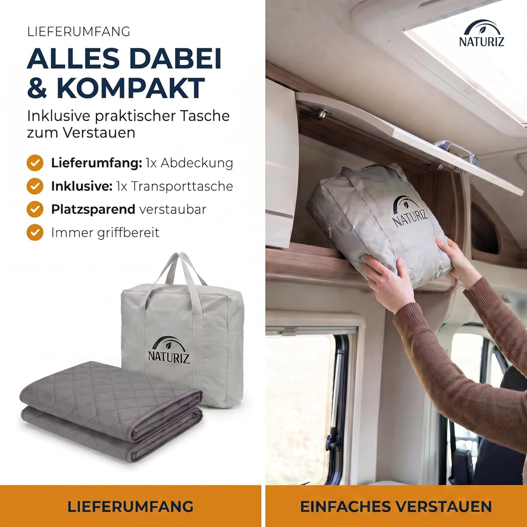NATURIZ® Frontscheibenabdeckung Ford Transit – Premium Scheibenabdeckung - Thermomatte aussen +Sonne