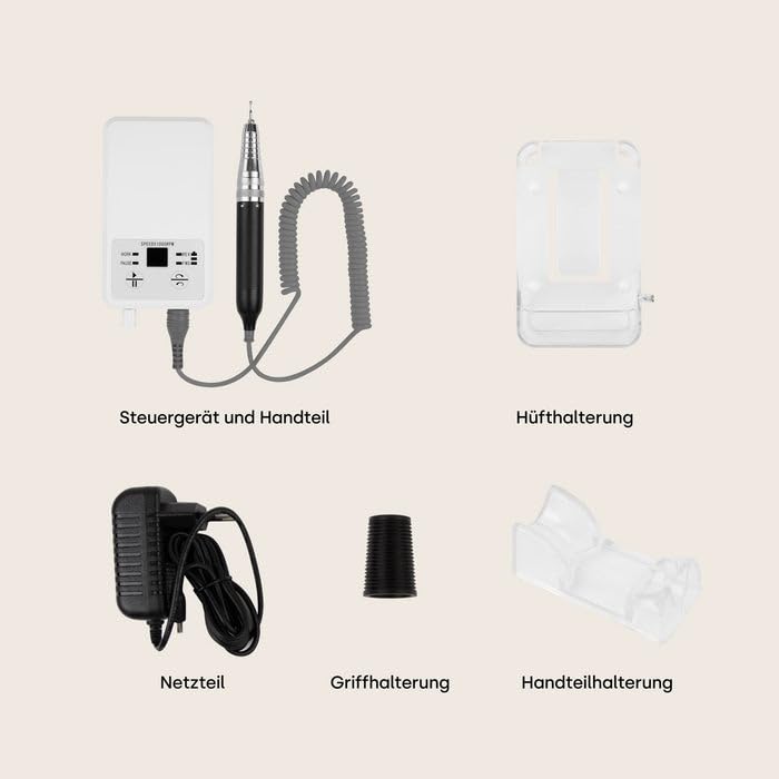 Emmi Nail Fräser I Elektrischer Fräser für Gelnägel I Elektrische Nagelfeile I Entfernt Gel & Lack (
