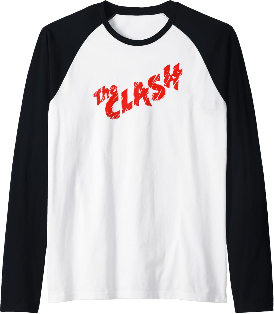 The Clash - Verkratztes rotes Logo Raglan