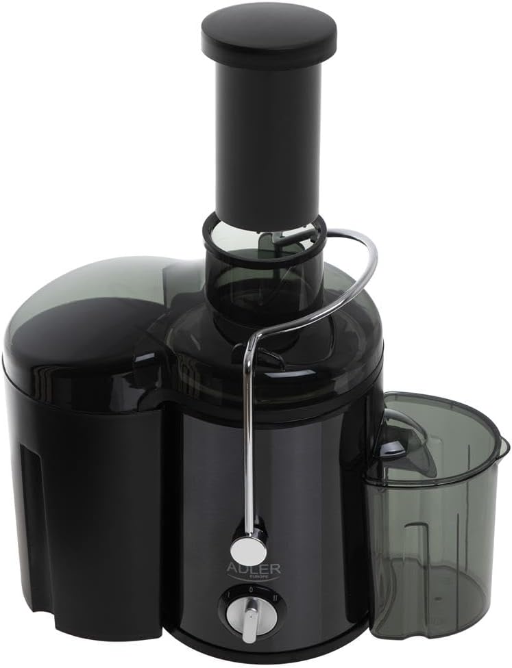 Adler AD 4132 Entsafter, 800 W, Titanklingen, Safttank 0,45L Fruchtfleischsammler 1,5L Anti Tropf Sy