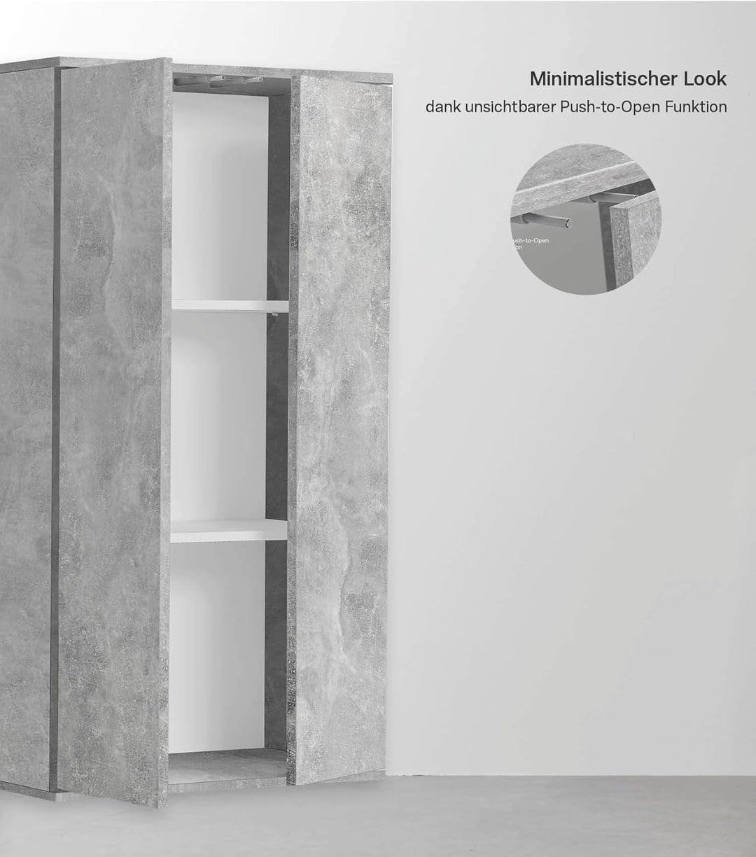 mokebo Mehrzweckschrank Büroschrank 'Der Schlanke' (60x110 cm) aus Holz schmaler Aktenschrank oder H