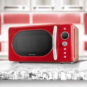 Grunkel MW-DG R - Microwave made of stainless steel Rot, Rot