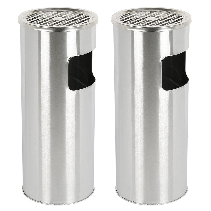 Mülleimer aus Edelstahl, 30 l, Mülleimer für Küche, Standaschenbecher für den Aussenbereich, mit Mül