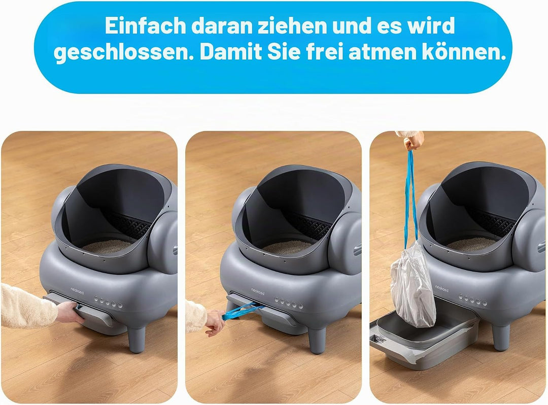 Neakasa M1 Müllbeutel mit Kordelzug,30 Stück, 2 Rollen, Katzenstreu Müllbehälter für Neakasa M1 Oben
