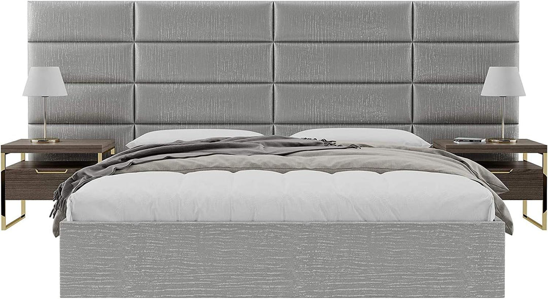 VANT Gepolsterte Kopfteile - Accent Wall Panels - Pack von 4 - Einfach Passen - König Zwilling Bett
