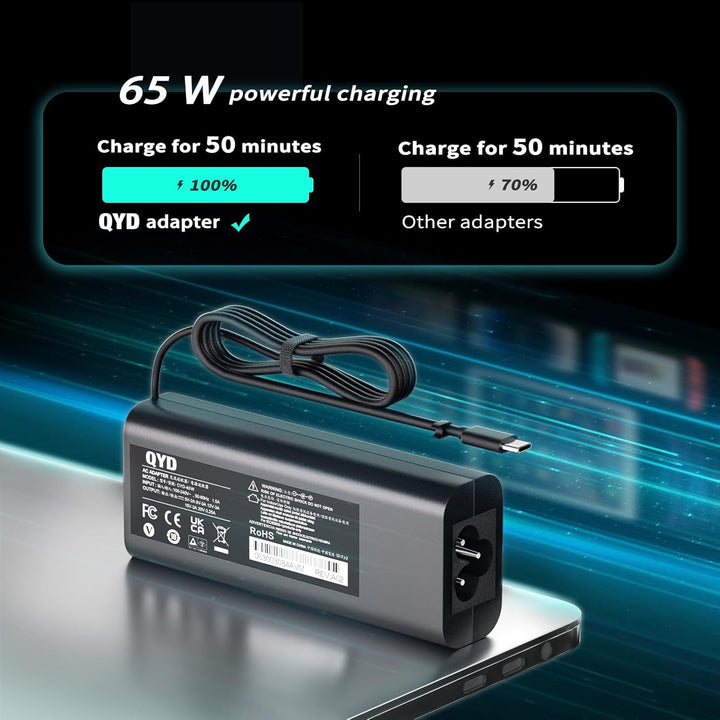 Laptop Ladekabel USB C 65W Netzteil Ladegerät für Dell Latitude 3330 5330 5430 5490 5410 5420 5520 5