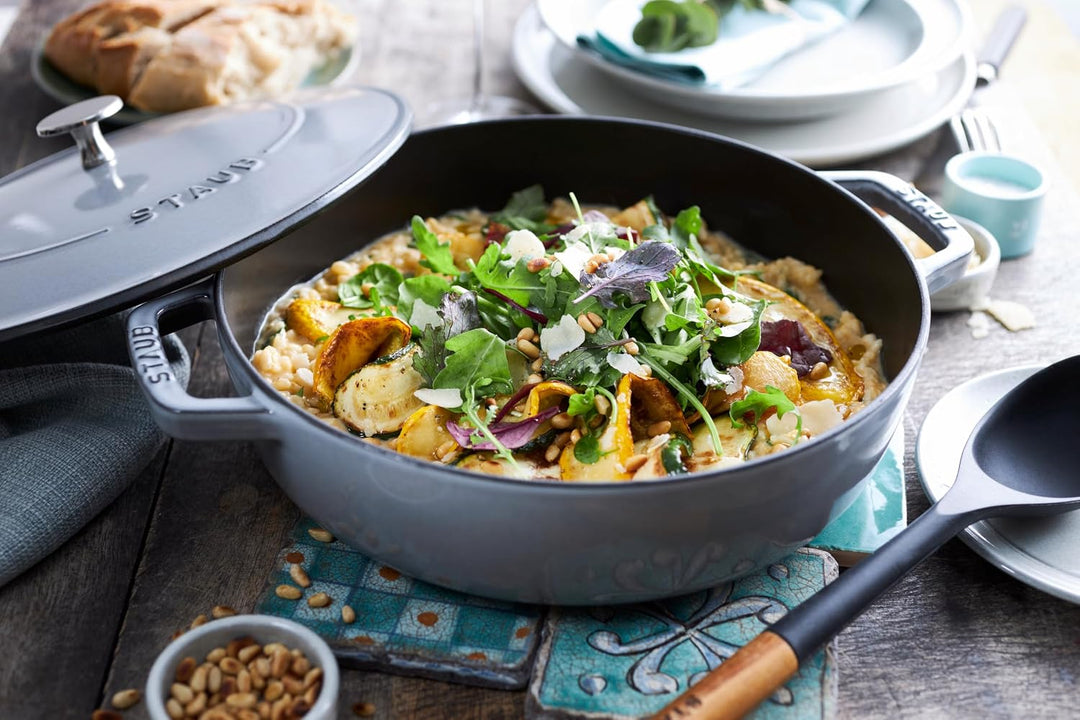 STAUB Gusseisen Bräter, Chistera Tropfenstruktur im Deckel, Rund 28 cm, 3,7 L, Für alle Herdarten ge