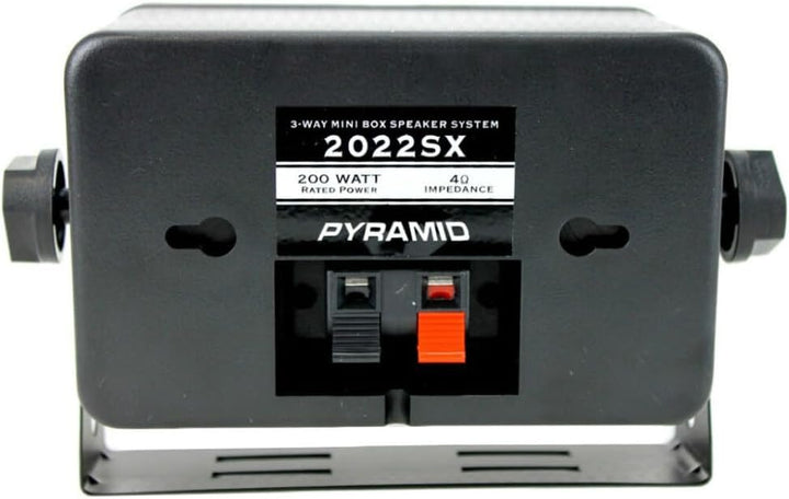 KIT-Set FÜR Pyramid 2022SX, 2 Schwarze Bassreflex-Lautsprecher, 15 cm, 3-Wege, 200 Watt RMS und 400