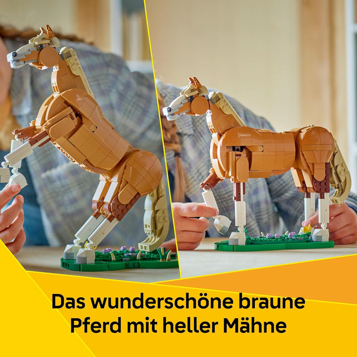 LEGO Creator 3in1 Prächtiges Ross - Kinder Spielzeug Tiere - Tierfigur verwandelt Sich in EIN Bären-