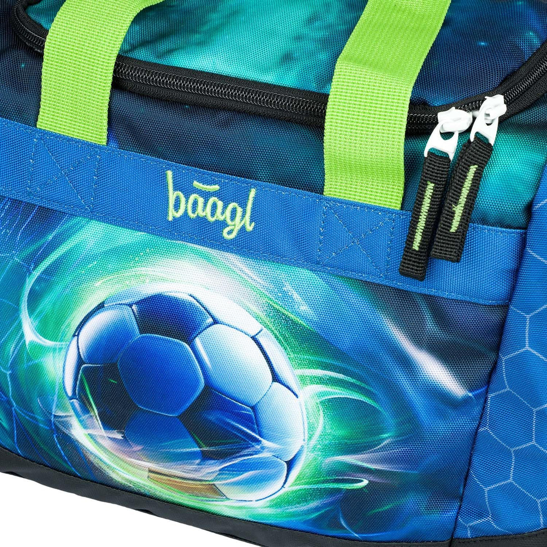 Baagl Sporttasche Reisetasche Kinder Jungen Schwimmtasche - Fussball Ball | Kompakt und Robust für S