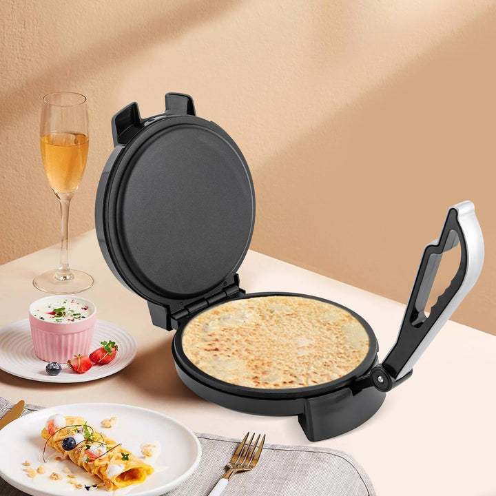 Rund Roti Maker Temperatur Einstellbar Elektrischer Crepes FladenbäCker Pfannkuchen Tortillaherstell