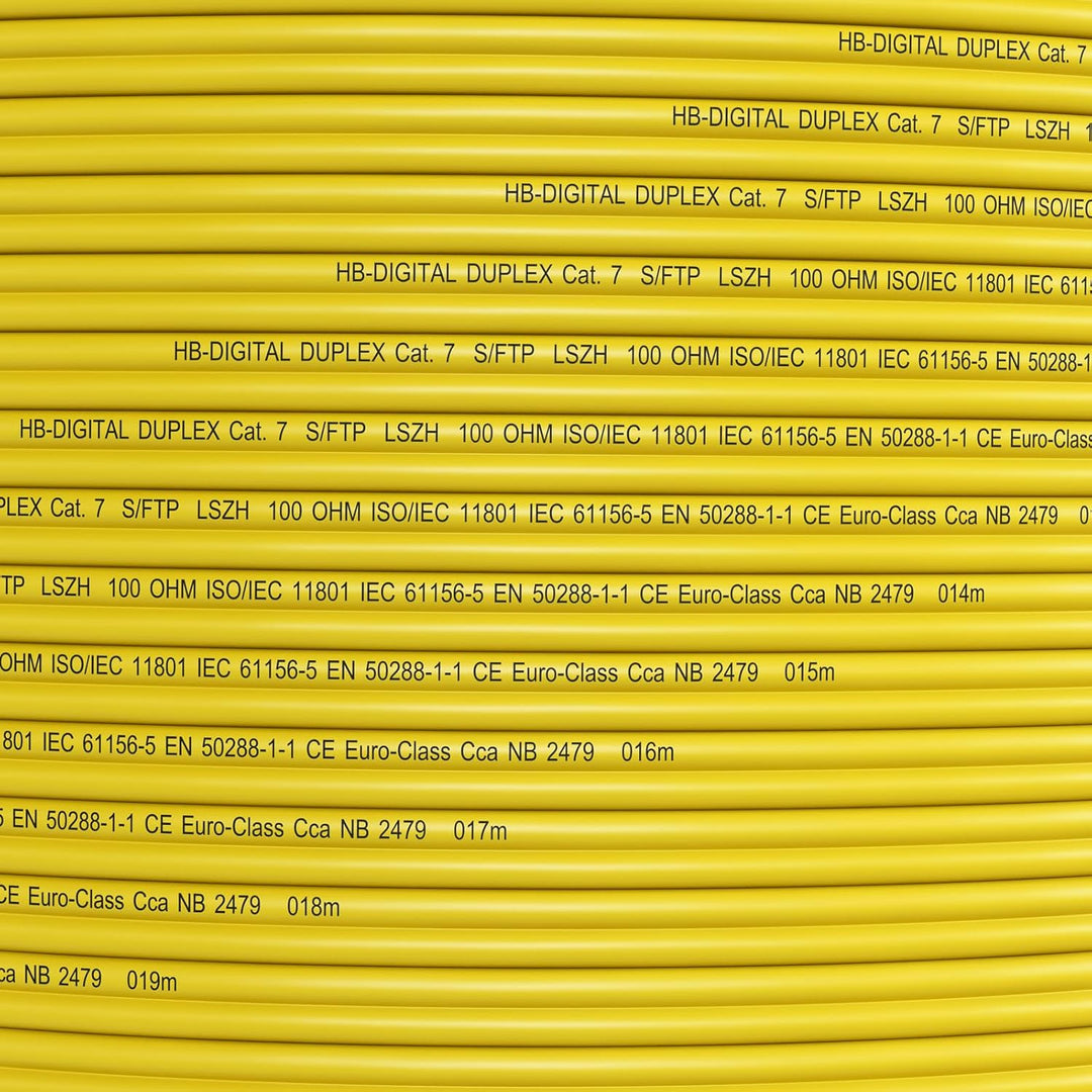 HB-DIGITAL 5m CAT 7 Netzwerkkabel LAN Kabel Verlegekabel Ethernet Installationskabel 10 Gbit/s AWG23