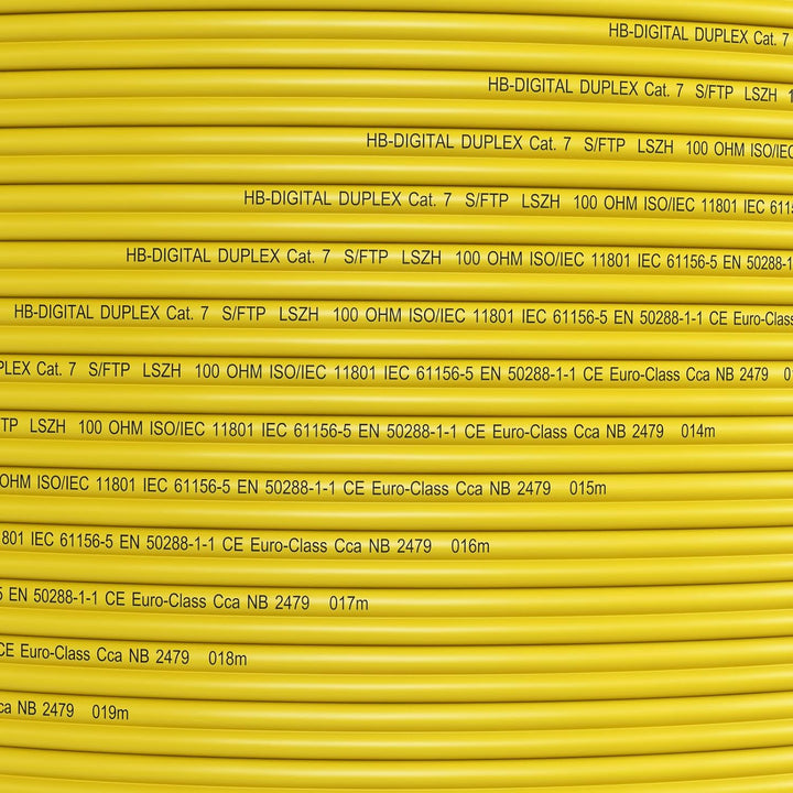 HB-DIGITAL 5m CAT 7 Netzwerkkabel LAN Kabel Verlegekabel Ethernet Installationskabel 10 Gbit/s AWG23