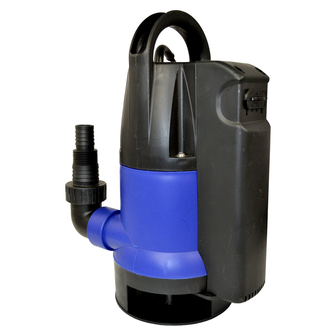 Schmutzwasser Tauchpumpe flachsaugend mit integriertem Schwimmer 750w 230v Förderhöhe 7m Tauchtiefe