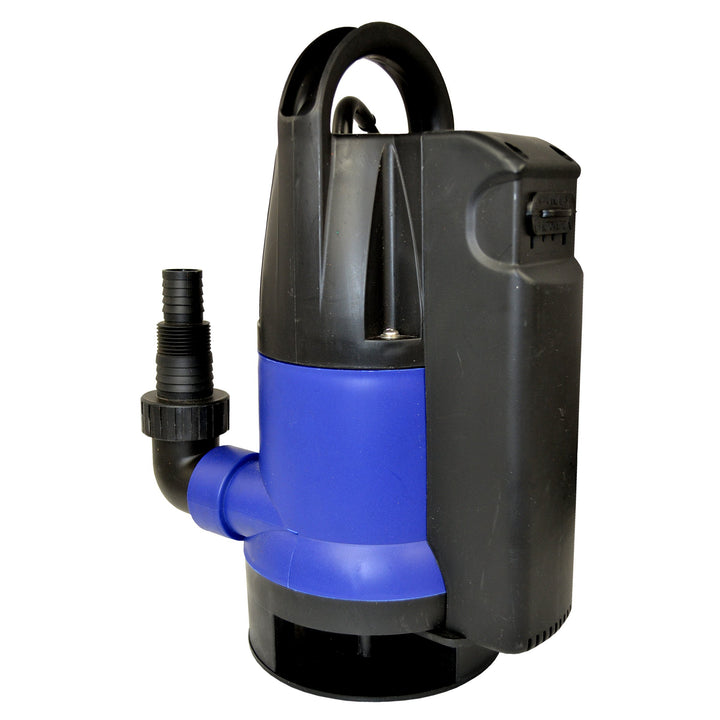 Schmutzwasser Tauchpumpe flachsaugend mit integriertem Schwimmer 750w 230v Förderhöhe 7m Tauchtiefe