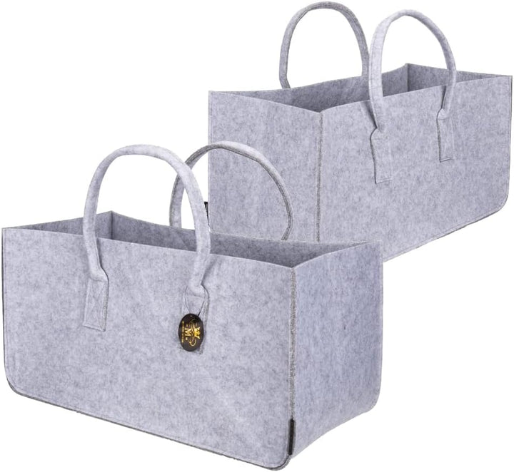 Rubberneck 2er Set Allzweck Filztasche mit Tragegriffen aus Filz, Faltbare Einkaufs-Taschen mit Henk