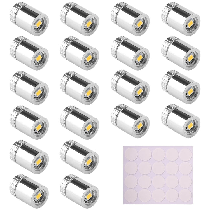 Mini LED Licht, 20 Stück Micro LED Licht, Puppenhaus Beleuchtung mit 20 Kleber, Kleine Lichter mit B